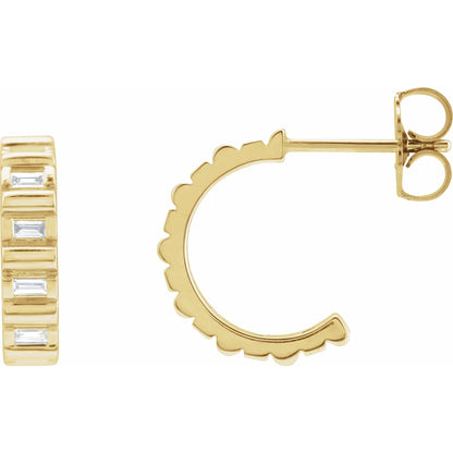 14K 1/5 CTW Natural Diamond 11.6 mm Hoop Earrings
