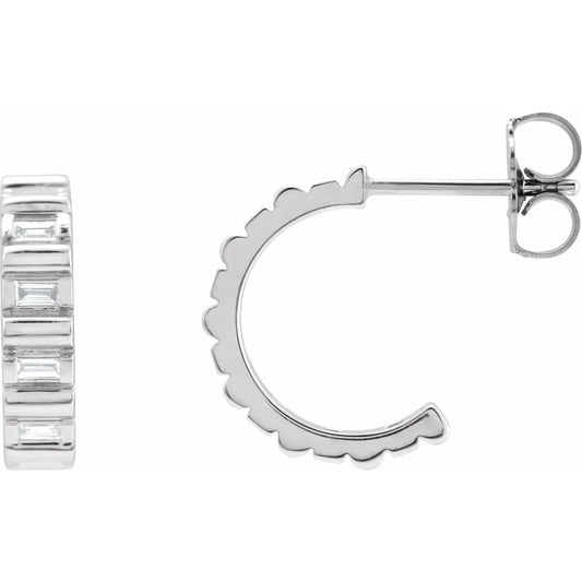 14K 1/5 CTW Natural Diamond 11.6 mm Hoop Earrings