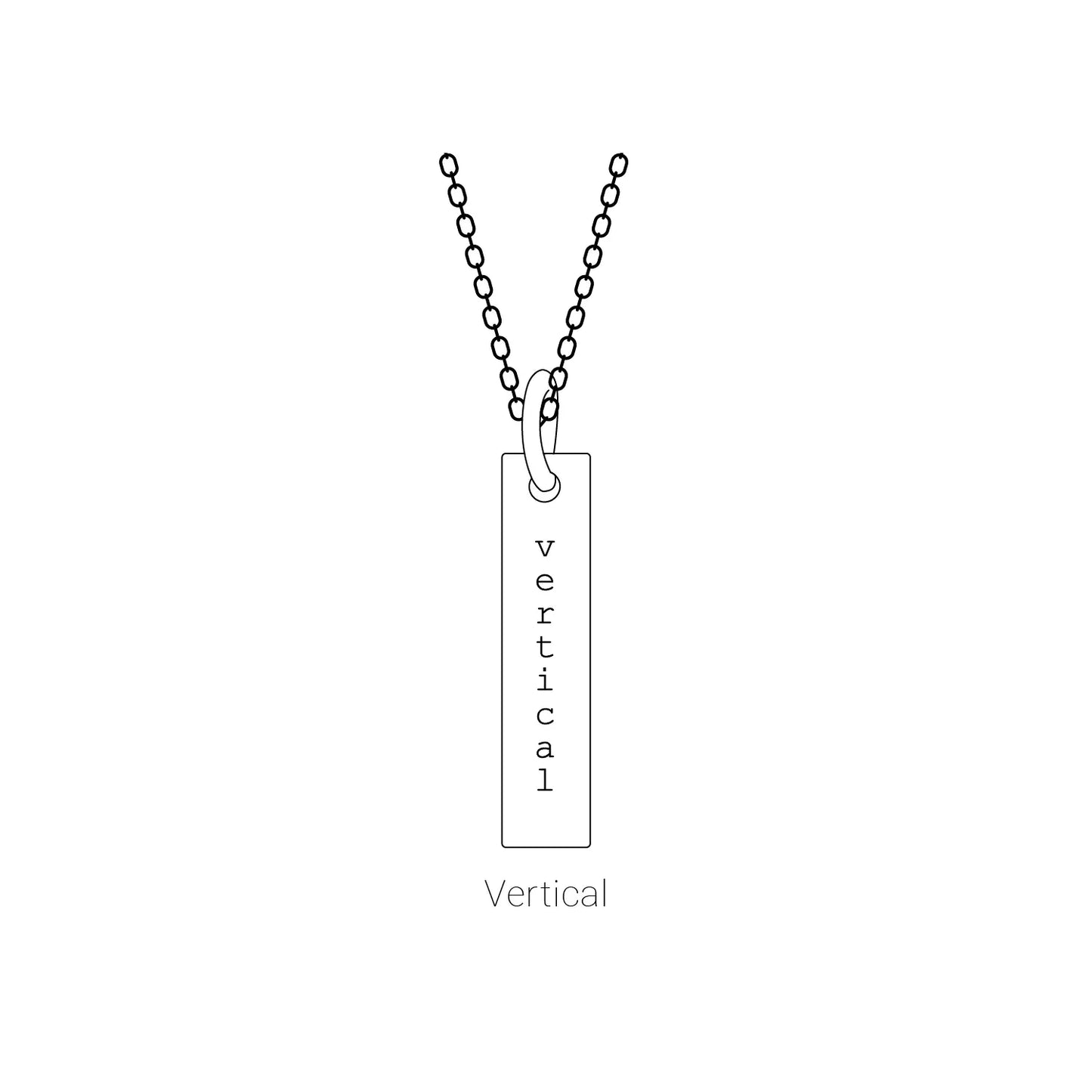 14K .0075 CTW Natural Diamond Engravable Bar 18" Necklace Mounting