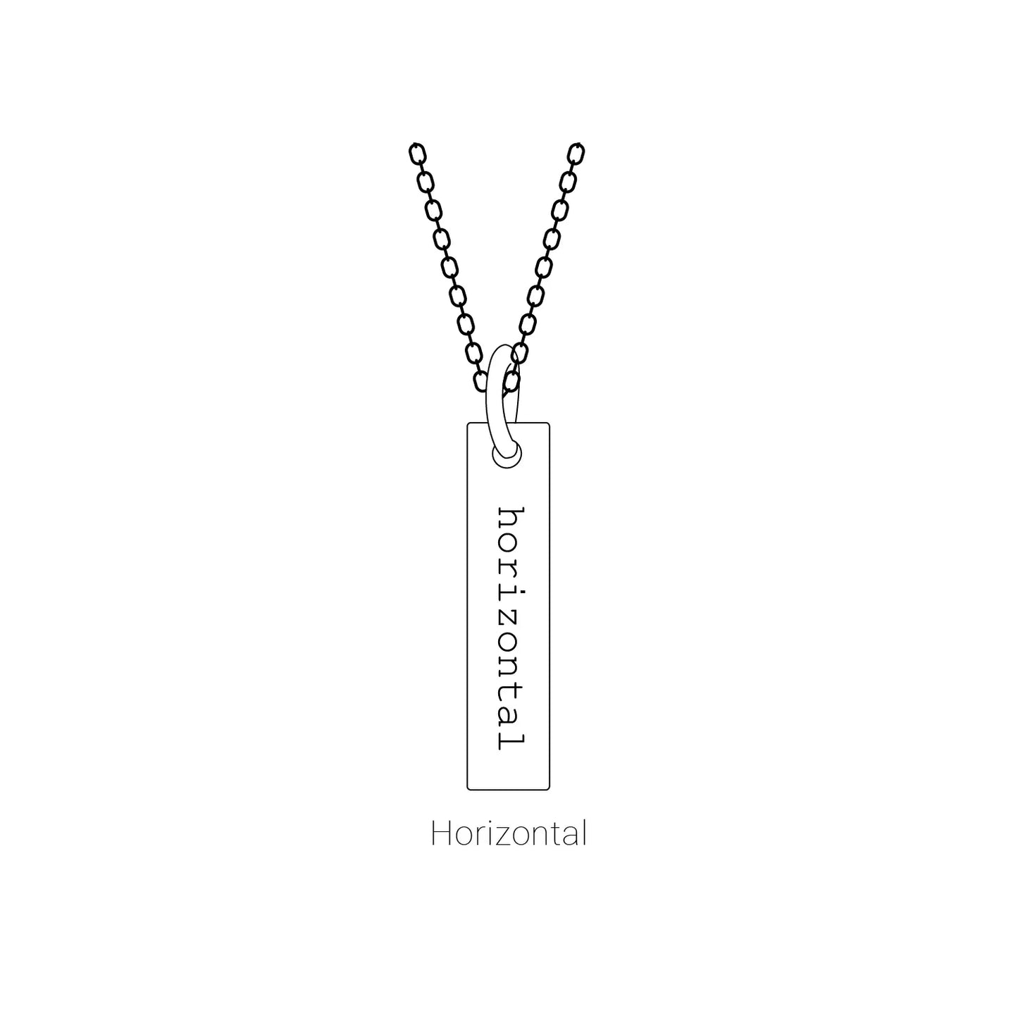 14K .0075 CTW Natural Diamond Engravable Bar 18" Necklace Mounting