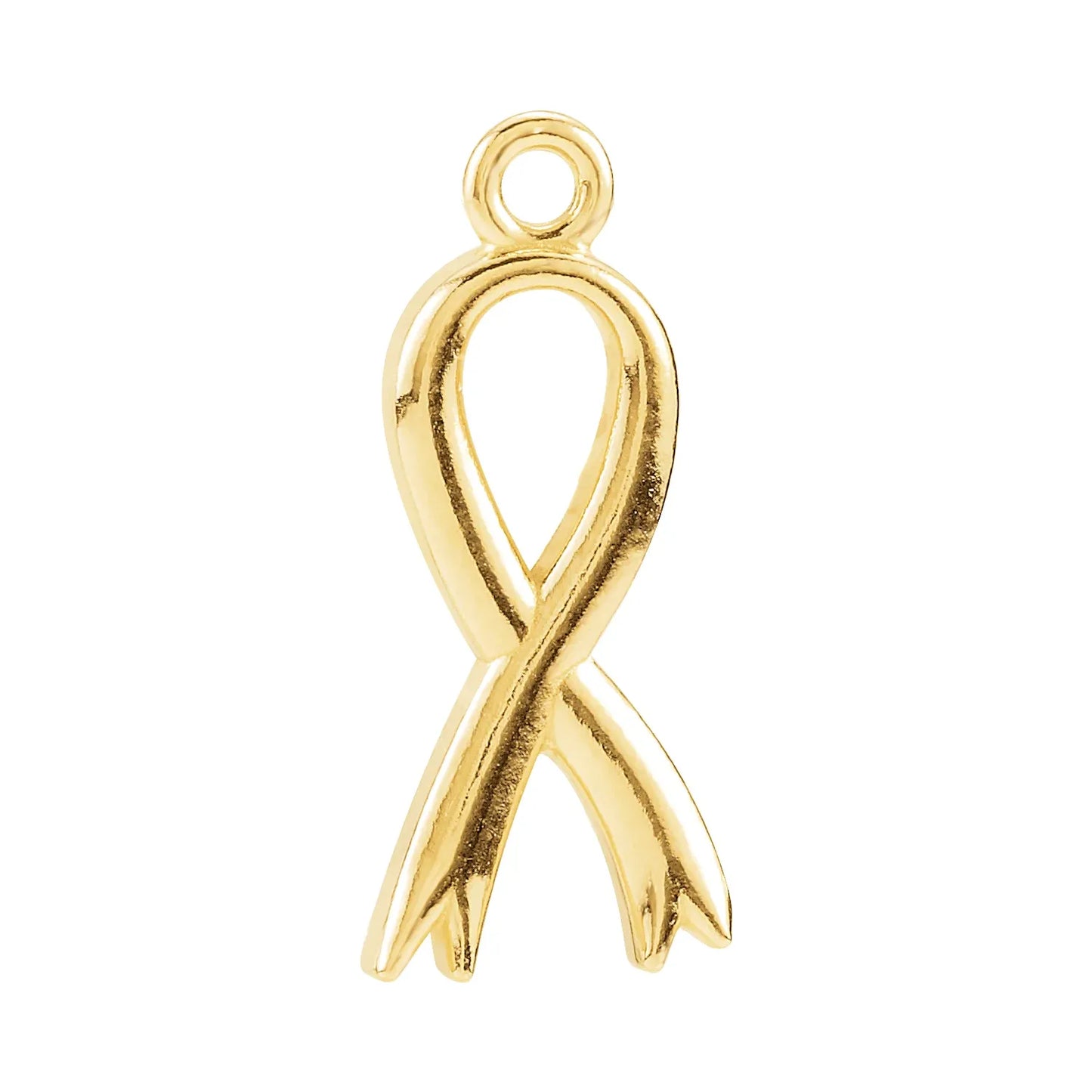 14K Posh Mommy® Breast Cancer Awareness Dangle