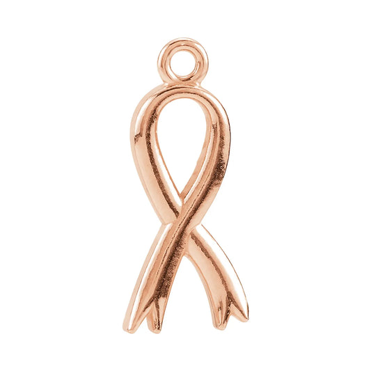 14K Posh Mommy® Breast Cancer Awareness Dangle