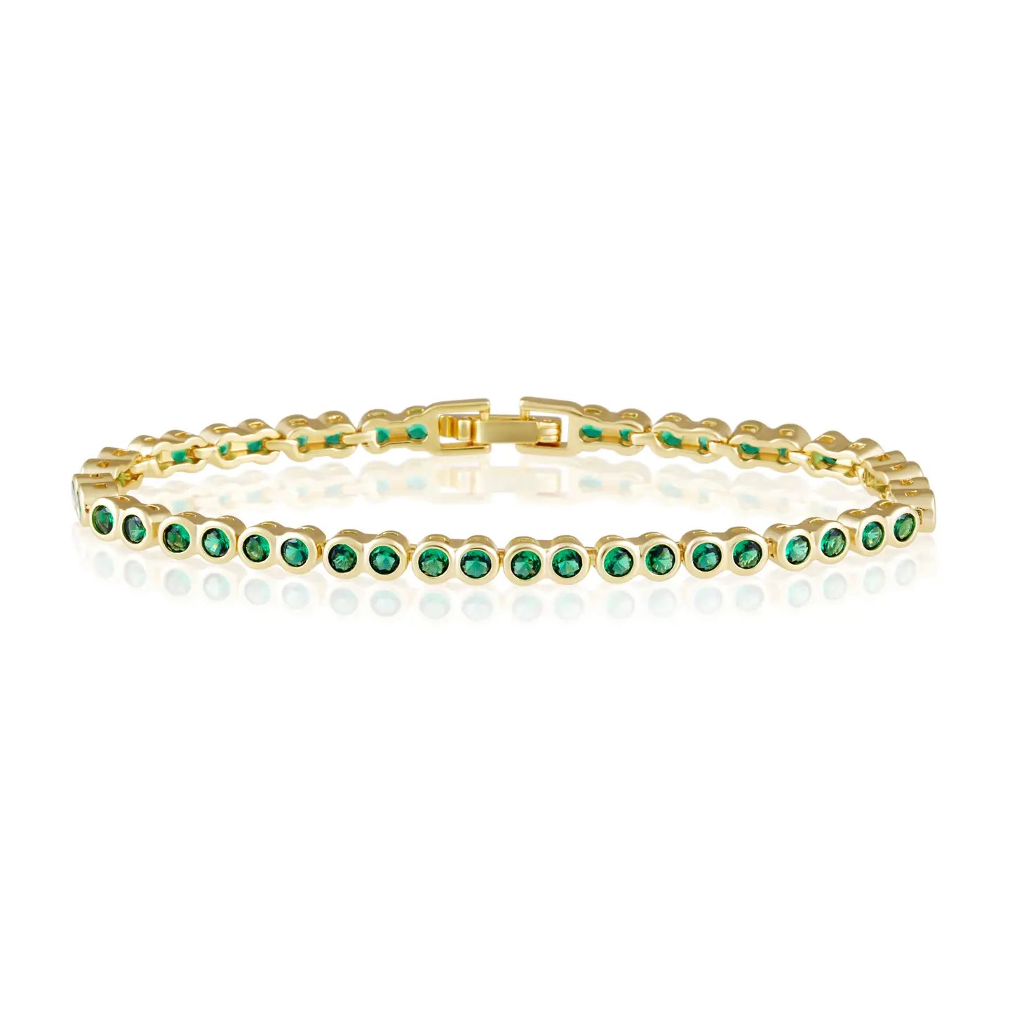 Bezel Colored Tennis Bracelet