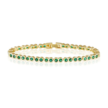 Bezel Colored Tennis Bracelet