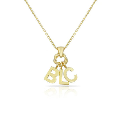 Water Resistant Custom Initial Charm Necklace