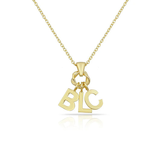 Water Resistant Custom Initial Charm Necklace