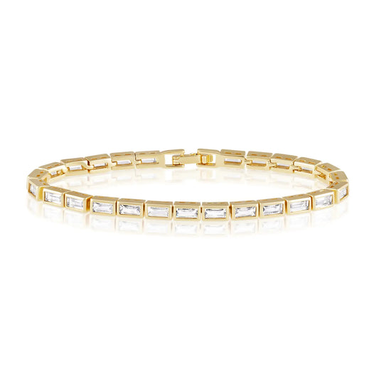Emerald Bezel Tennis Bracelet
