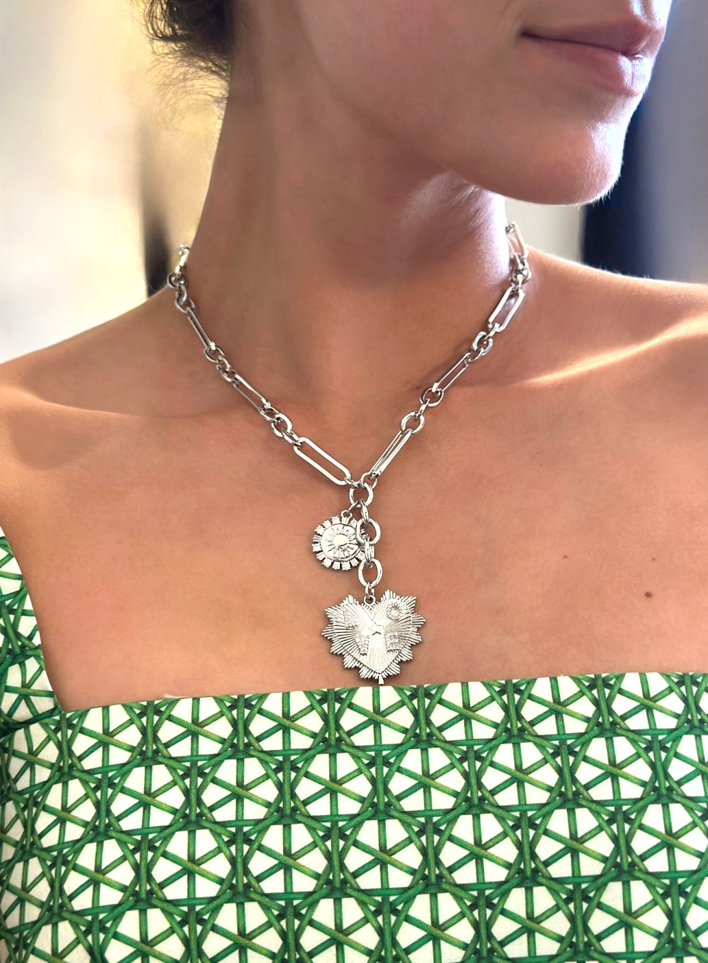 Heart Charm-Lariat Necklace