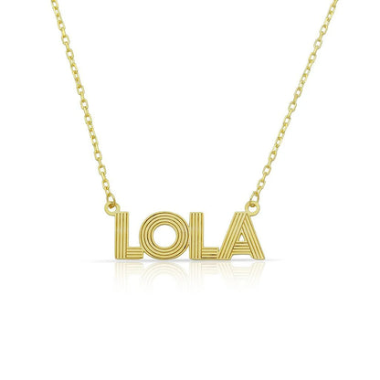 Water Resistant Gatsby Nameplate Necklace