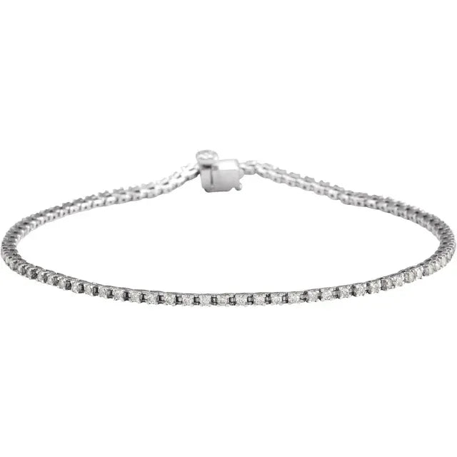 14K 1 CTW Lab-Grown Diamond Line 7 1/4" Bracelet
