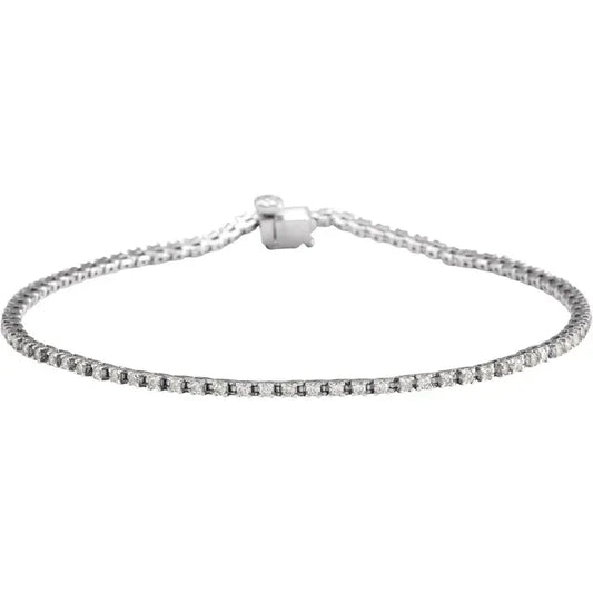 14K 1 CTW Lab-Grown Diamond Line 7 1/4" Bracelet