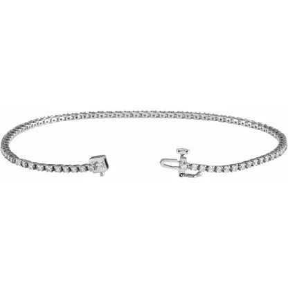 14K 1 CTW Lab-Grown Diamond Line 7 1/4" Bracelet