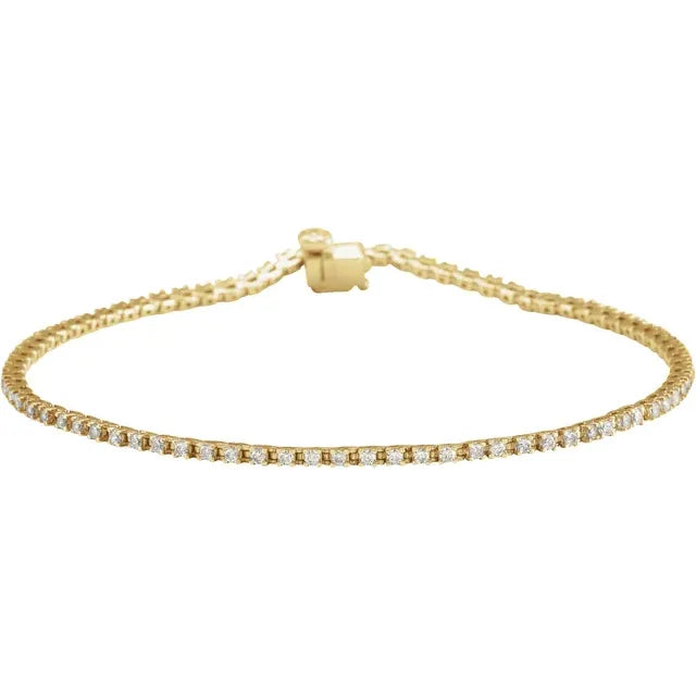14K 1 CTW Lab-Grown Diamond Line 7 1/4" Bracelet
