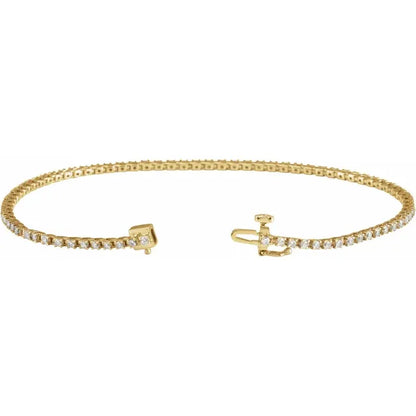 14K 1 CTW Lab-Grown Diamond Line 7 1/4" Bracelet