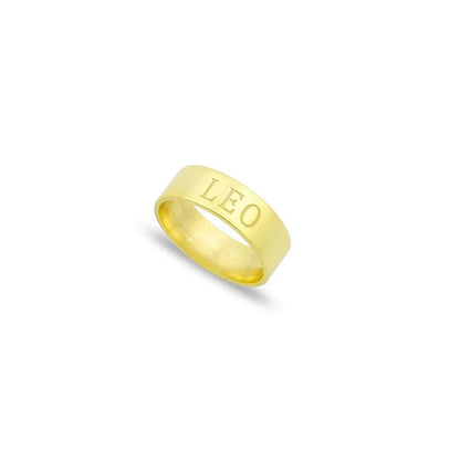 Water Resistant Custom Name Band Ring