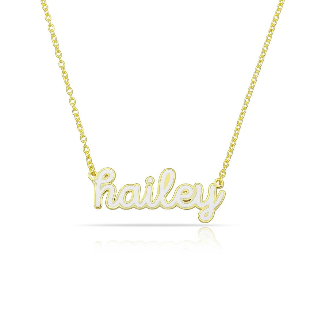 Water Resistant Cursive Enamel
