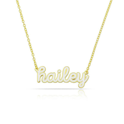 Water Resistant Cursive Enamel