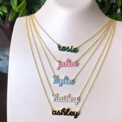 Water Resistant Cursive Enamel