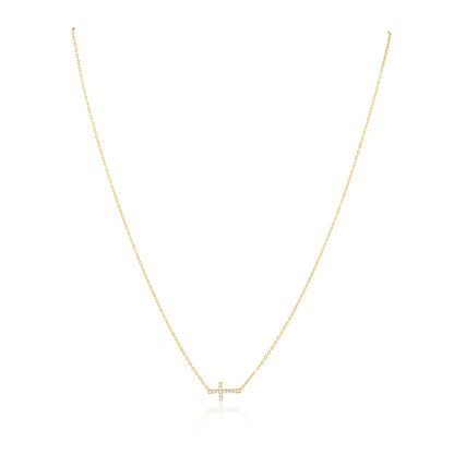 Sideways Cross Necklace