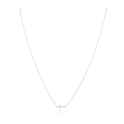Sideways Cross Necklace