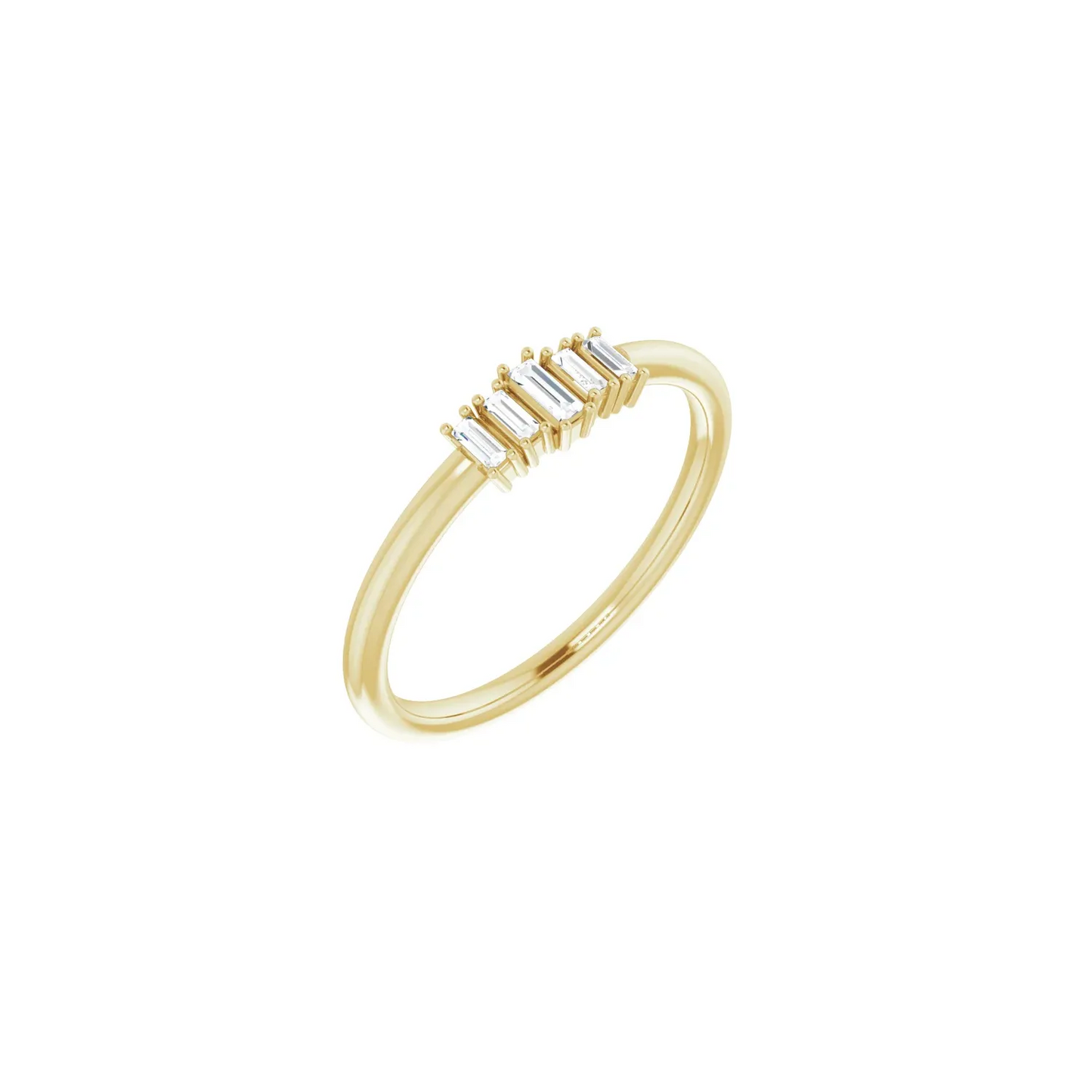 14K Yellow 3/8 CTW Diamond Stackable Ring