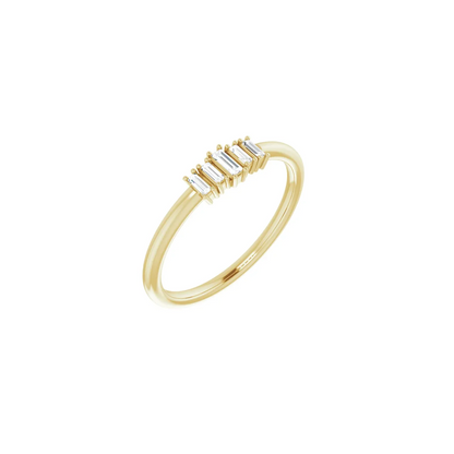 14K Yellow 3/8 CTW Diamond Stackable Ring