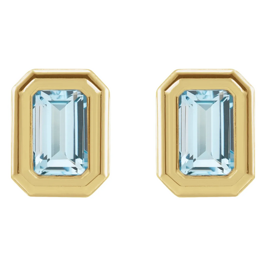 14K Yellow Natural Solitaire Earrings