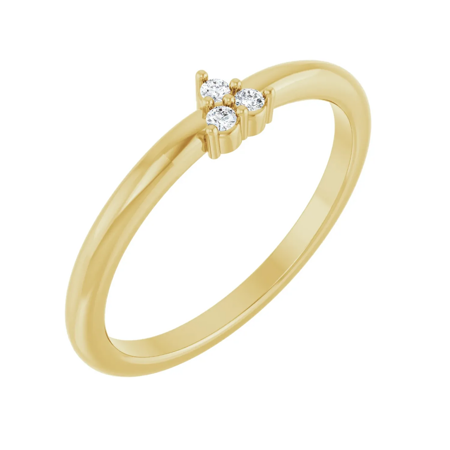 14K .04 CTW Natural Diamond Cluster Ring