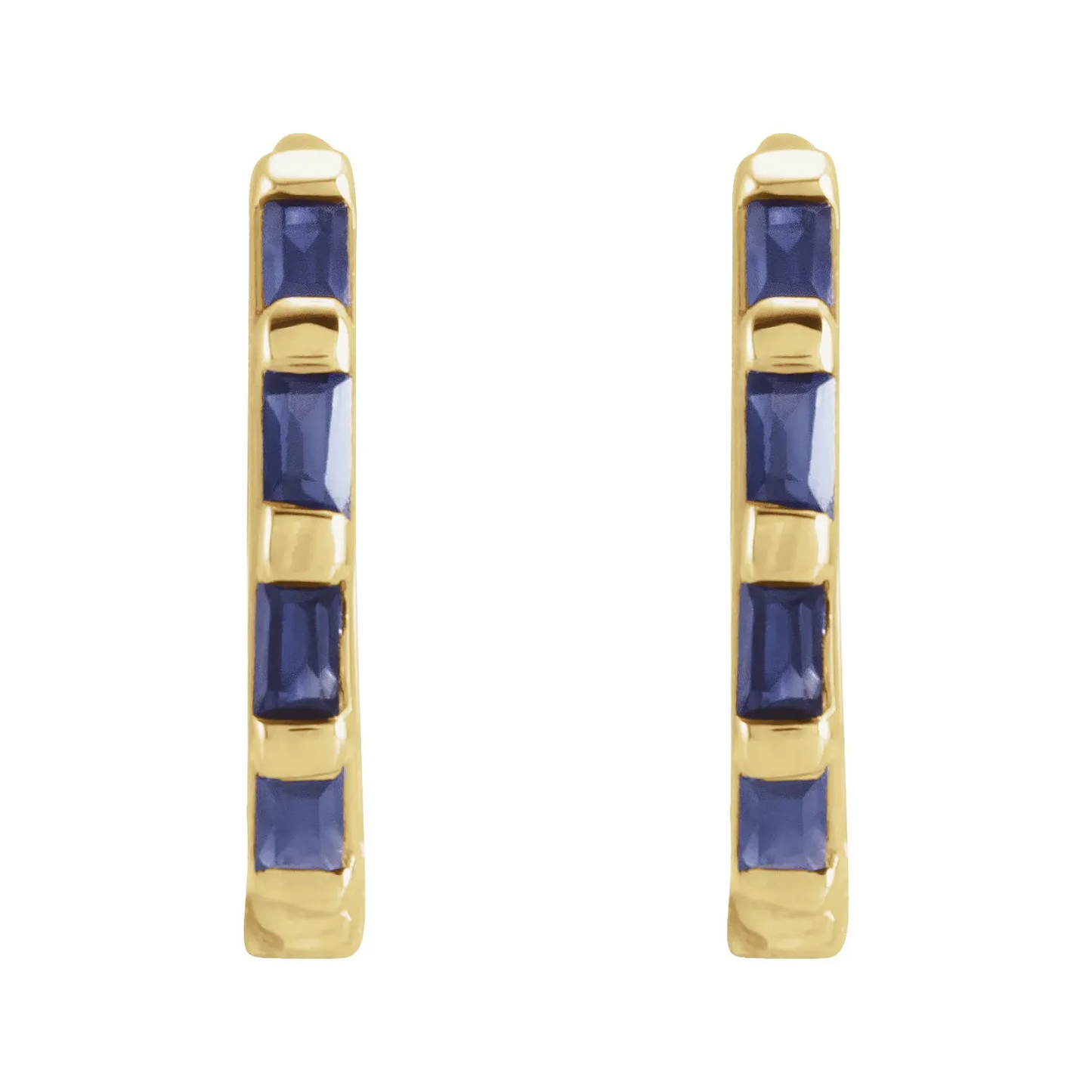 14K Yellow Natural Huggie Earrings