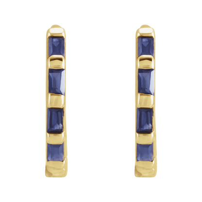 14K Yellow Natural Huggie Earrings