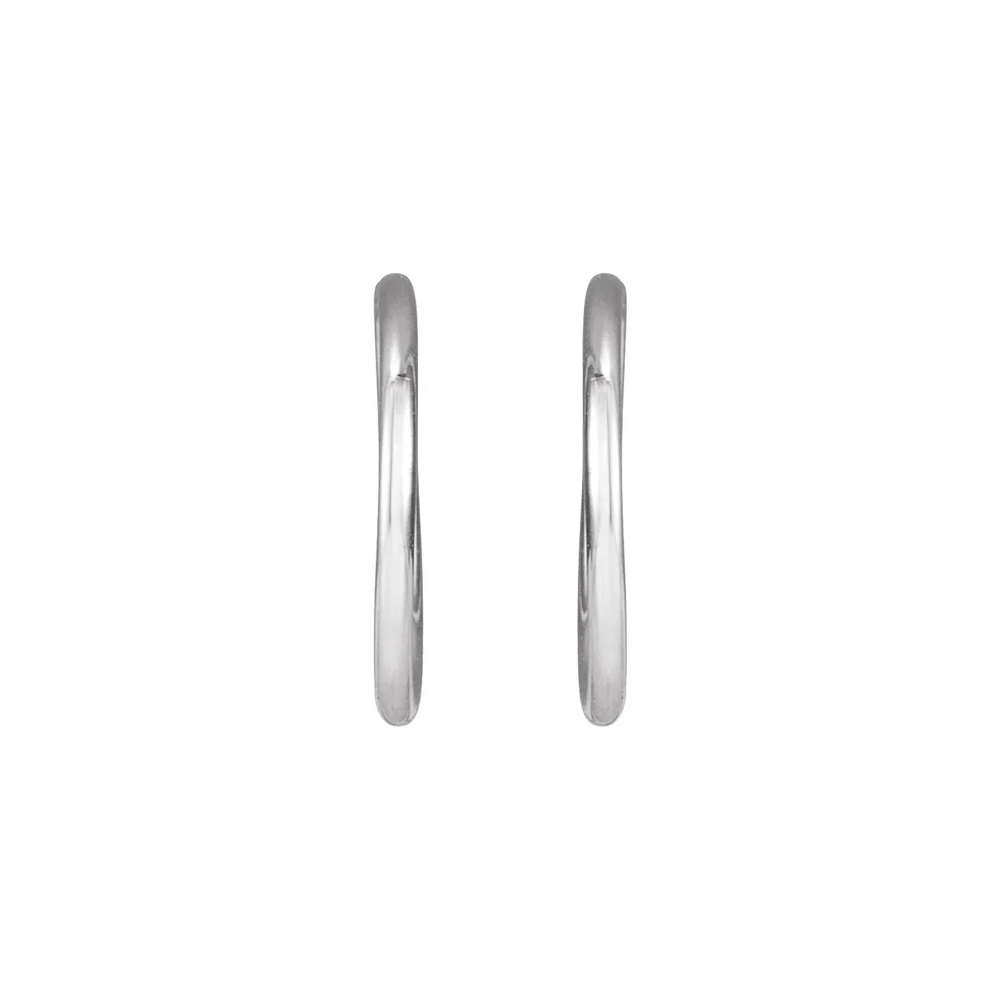 Sterling Silver Endless Tube 13 mm Hoop Earrings