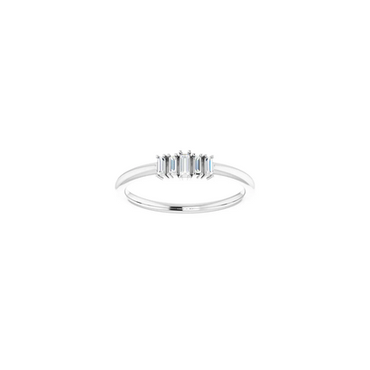 14K White 3/8 CTW Diamond Stackable Ring