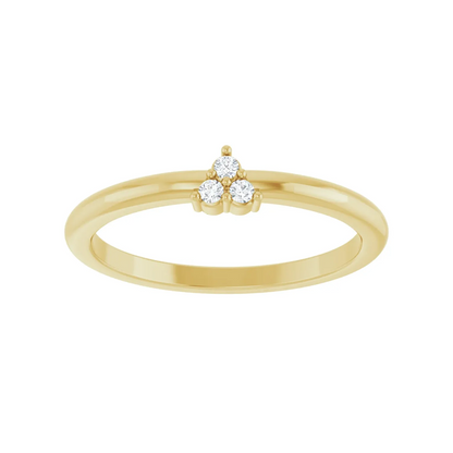 14K .04 CTW Natural Diamond Cluster Ring