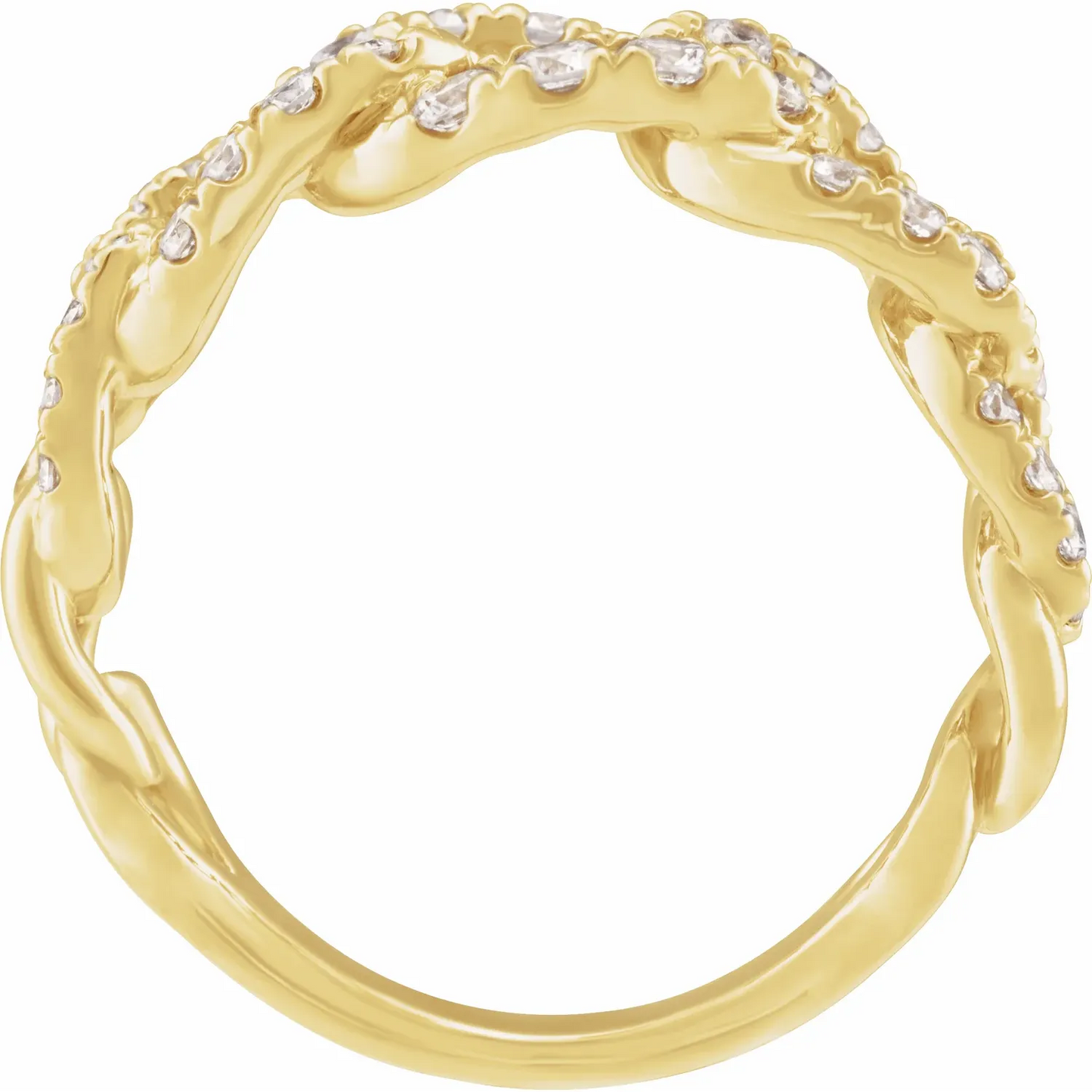 14K Yellow 1 CTW Lab-Grown Diamond Ring
