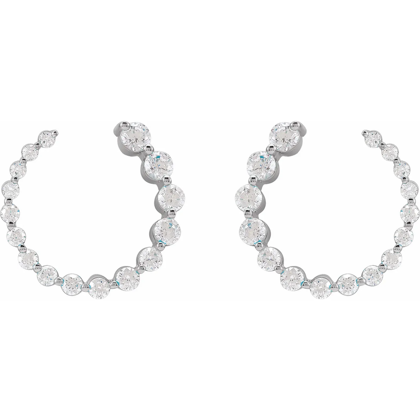 14K 7/8 CTW Diamond Front-Back Earrings