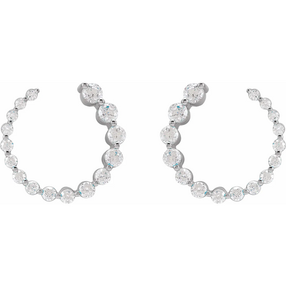 14K 7/8 CTW Diamond Front-Back Earrings