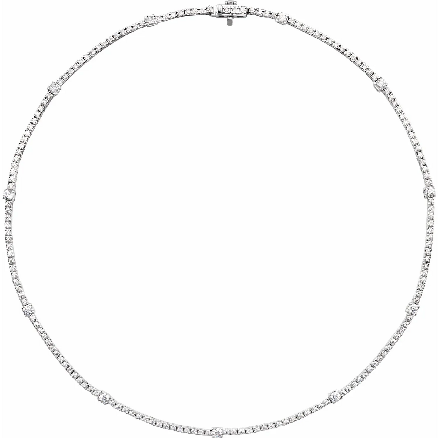14K White 4 CTW Lab-Grown Diamond 16" Necklace