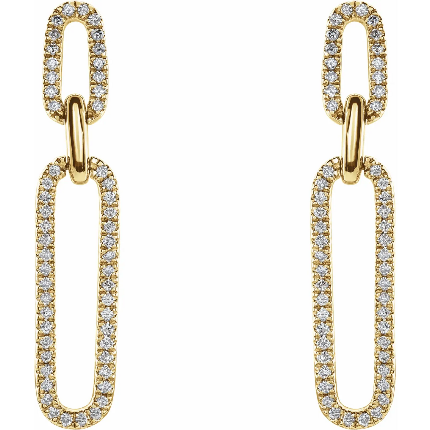 14K 1/3 CTW Natural Diamond Link Earrings
