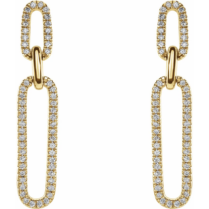 14K 1/3 CTW Natural Diamond Link Earrings