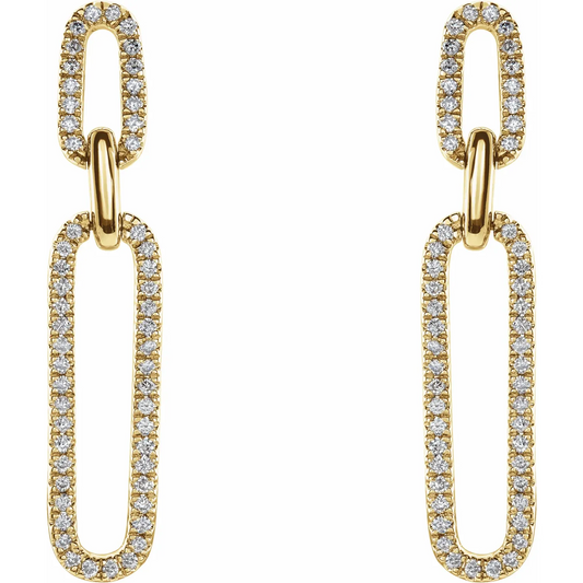 14K 1/3 CTW Natural Diamond Link Earrings