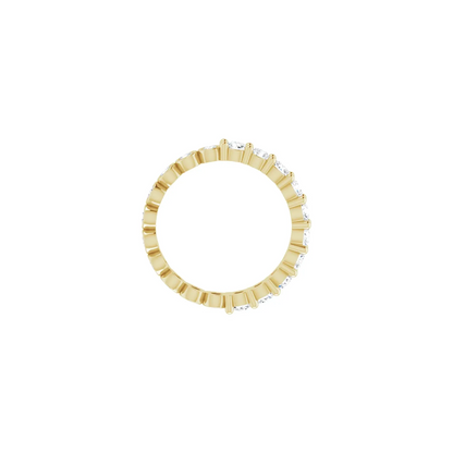 14K Yellow 1 1/3 CTW Natural Diamond Reversible Eternity Band
