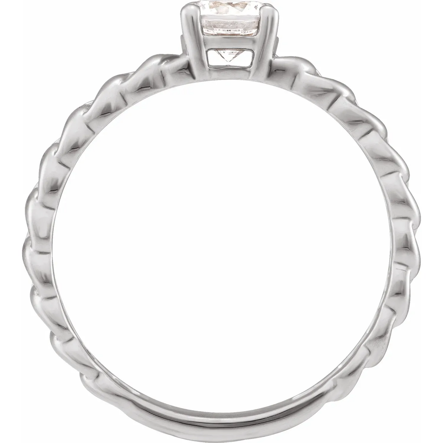14K 1/2 CT Lab-Grown Diamond Solitaire Ring