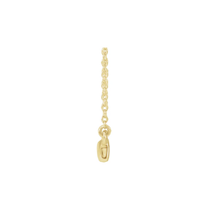 14K Yellow 1/10 CTW Natural Diamond Bar 16-18" Necklace