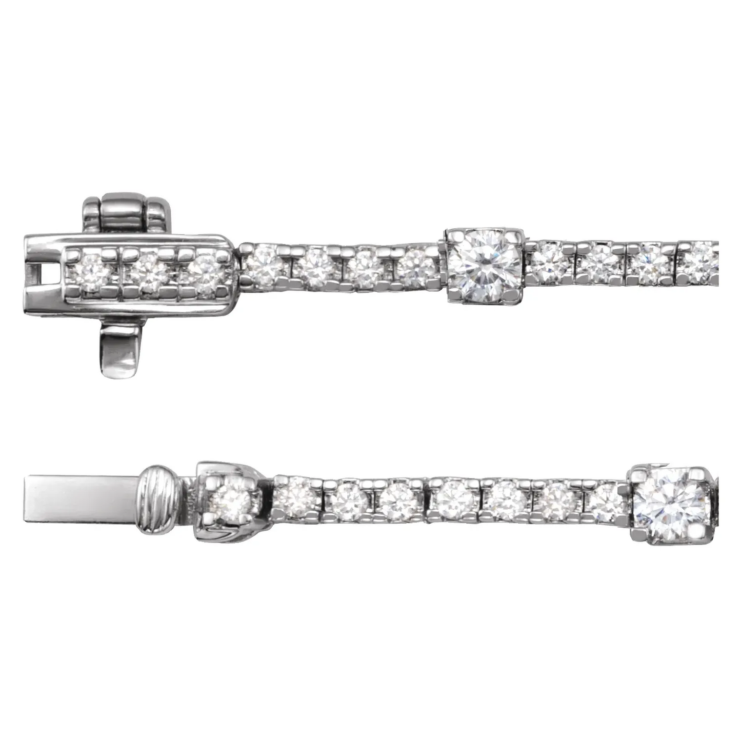 14K White 4 CTW Lab-Grown Diamond 16" Necklace