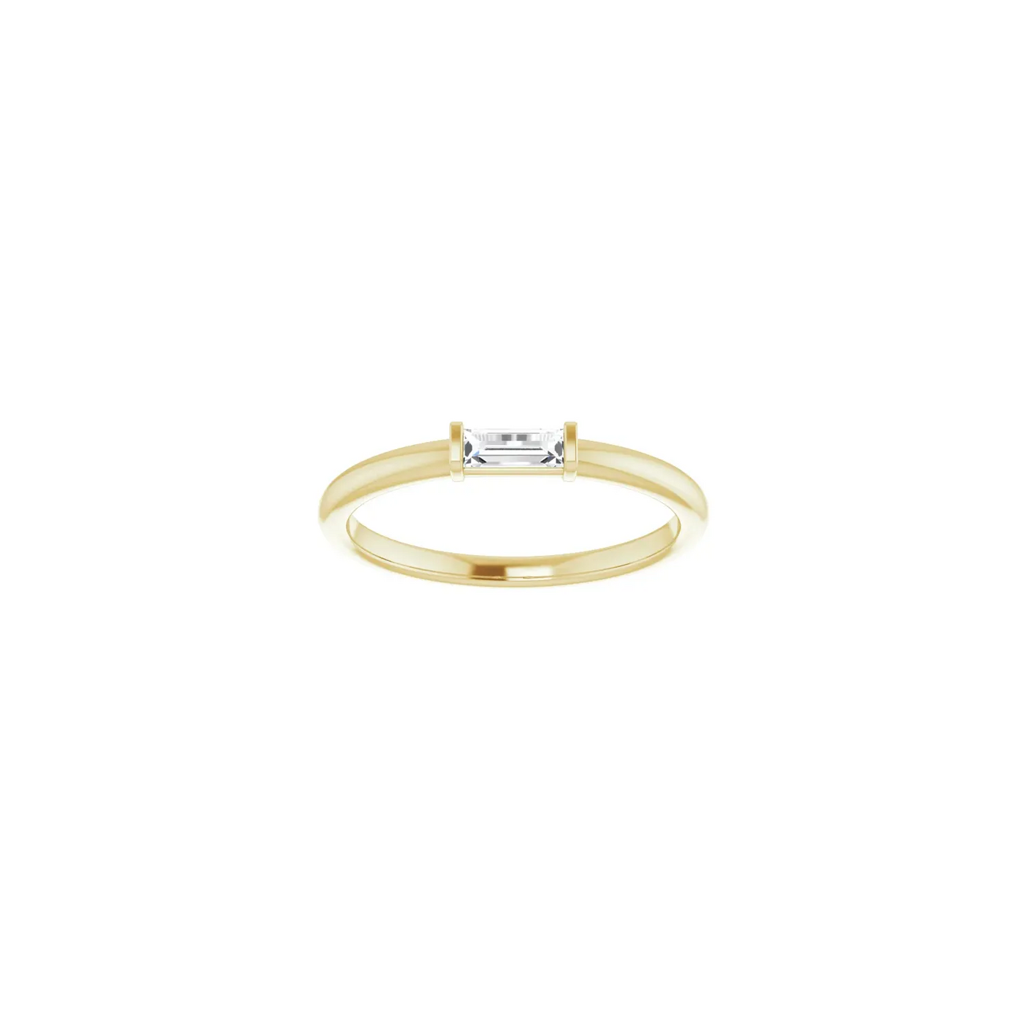 14K Yellow 1/6 CTW  Natural Diamond Stackable Ring