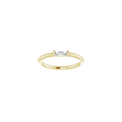 14K Yellow 1/6 CTW  Natural Diamond Stackable Ring
