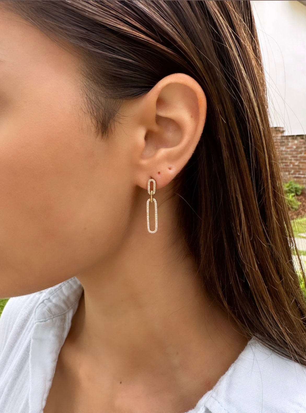 14K 1/3 CTW Natural Diamond Link Earrings