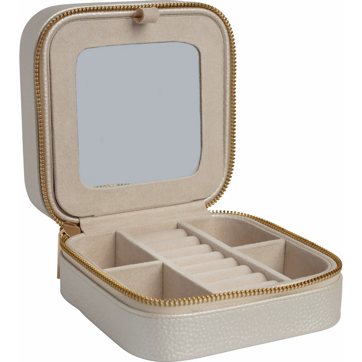 Leatherette Jewelry Case with Mirror