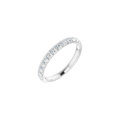 14K White 5/8 CTW Natural Diamond Anniversary Band