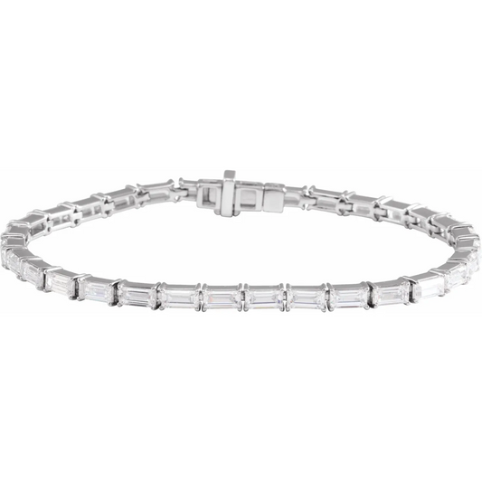 14K White 6 1/5 CTW Lab-Grown Diamond 7" Bracelet